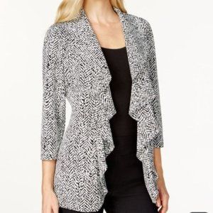 Calvin Klein Open Waterfall Front Jacket Size 10